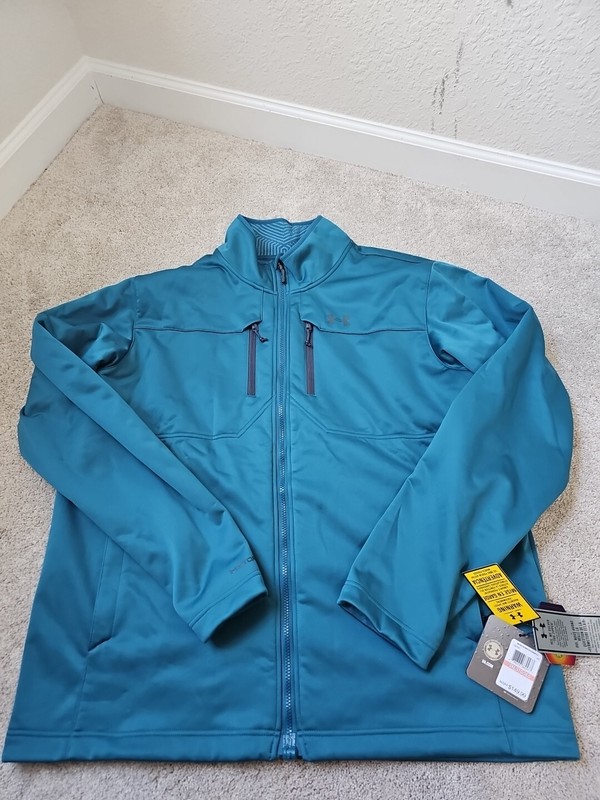 UNDER ARMOUR ColdGear Strorm2 Infrared Softershell 1247045 Turquoise 2XL Magzip gallery
