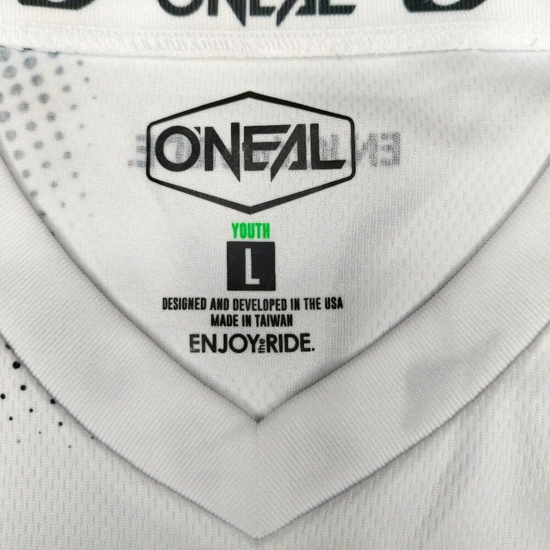 Oneal Size L Youth Element Racewear V.22 Motocross Jersey Blk White Red E003-114 gallery