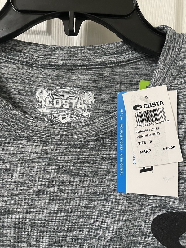Men Costa UPF 50+, Moisture Wicking, Antimicrobial Long Sleeve Tech Shirt (S). gallery