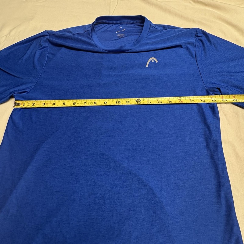 HEAD Hypertek Men's V-Neck Stretch Polyester Active T-Shirt Blue Size S gallery