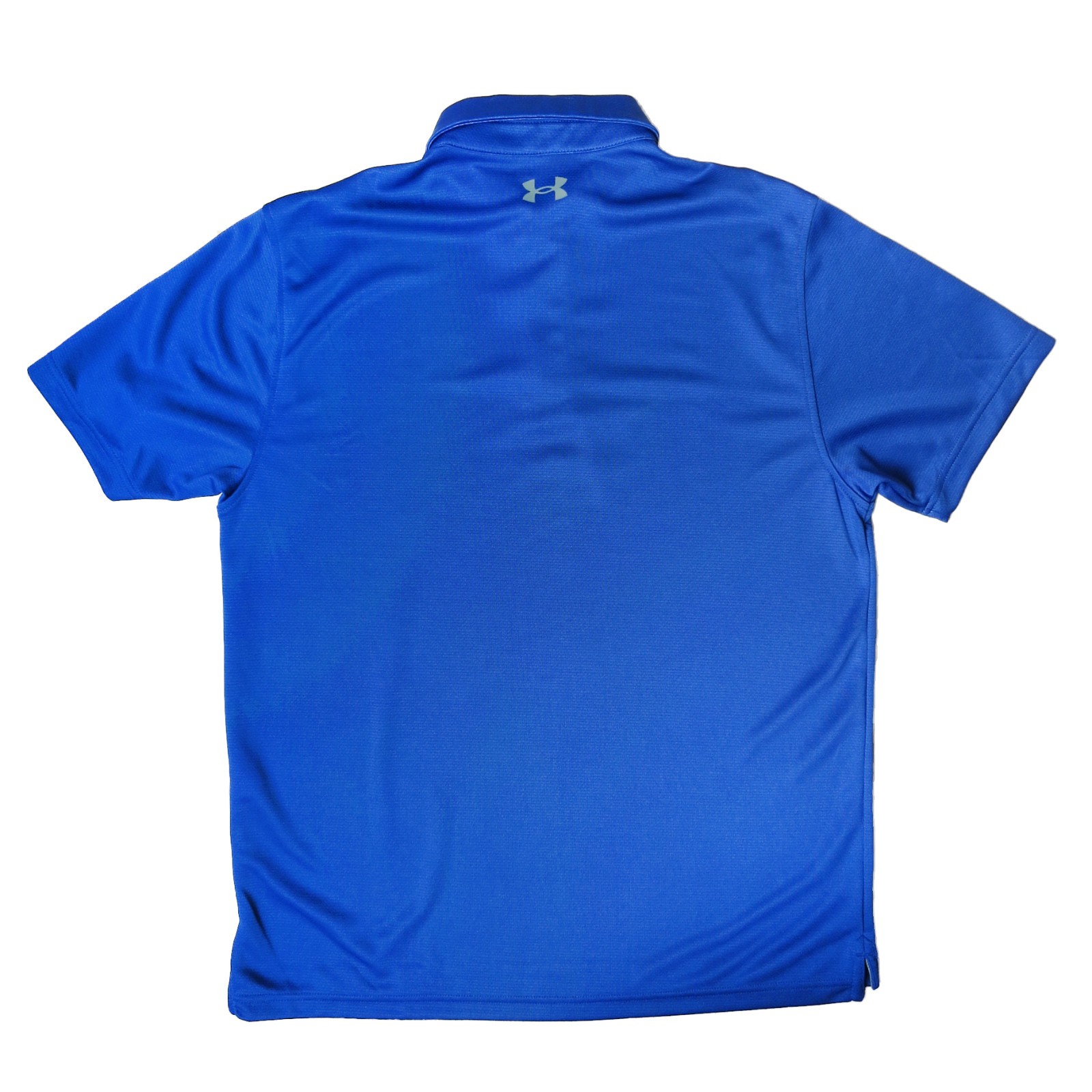 UNDER ARMOUR Men's Loose Blue Mesh Pique Knit Jersey Polo Top Shirt L gallery