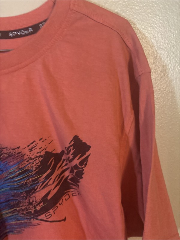 Spyder T-Shirt Active Red Extra Large Men's Casual Wear Skiing Orange gallery