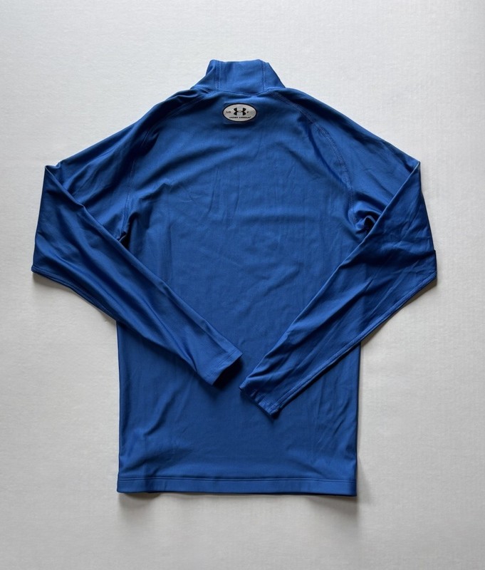 Under Armour Coldgear Compression Long Sleeve Shirt Mens Large Mock Neck Blue gallery