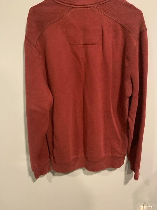 IZOD Mens Medium 1/4" ZIP Pullover Red Long Sleeve Sweatshirt RN#36543 gallery