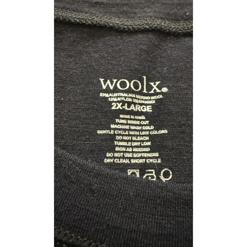 Woolx Men 2XL Australian Merino Wool Blend Long Sleeve Base Layer Shirt jj14 gallery