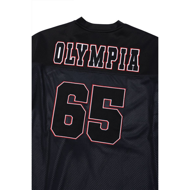 Mr. Olympia Rugby Jersey Mesh Training Shirt Oversized Gym Fitness Black L-4XL gallery