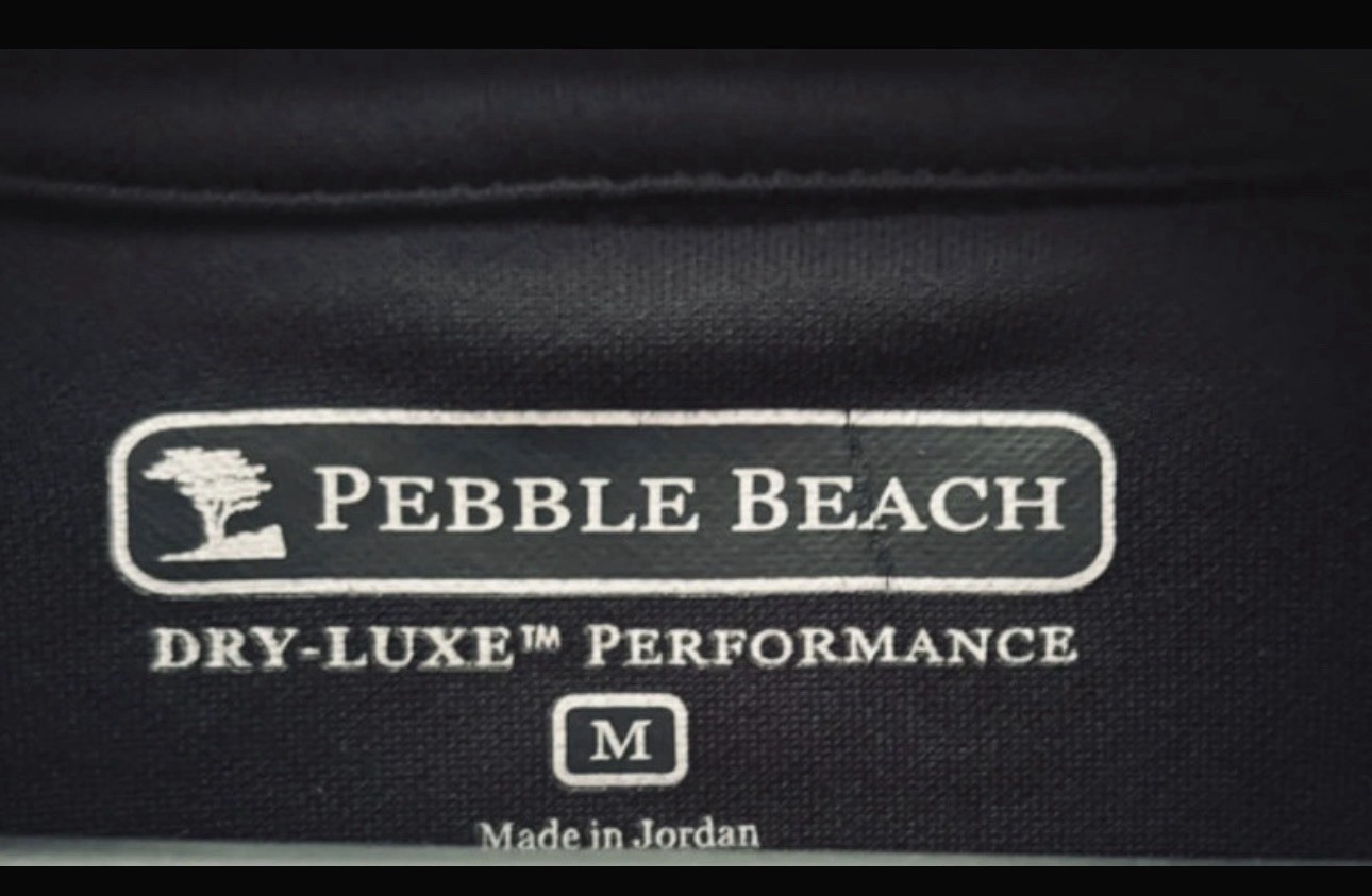 Pebble Beach Dry-Luxe Performance 1/4 Zip Mock Neck Golf Pullover M Black/Gray gallery