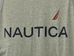 NAUTICA Gray Men’s Tank Top Muscle Shirt Size S Small Graphic Print