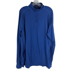Mountain Hardwear Mens Butter Up 1/2 Zip Shirt XL Blue Base Layer Top 1513621
