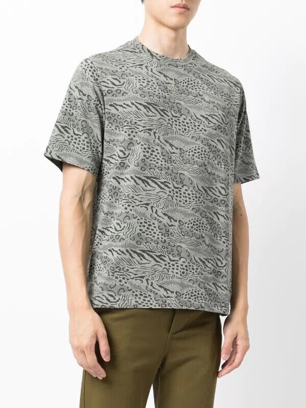 Kenzo Men's Graphic Animal Print Tee in Grey-Size XL