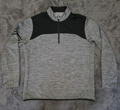 Adidas Men’s Golf Pullover Black and Gray Large Long Sleeve Shirt Quarter Zip