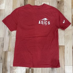 ASICS Men’s Short Sleeve Athletic Graphic T-Shirt Red Size Medium