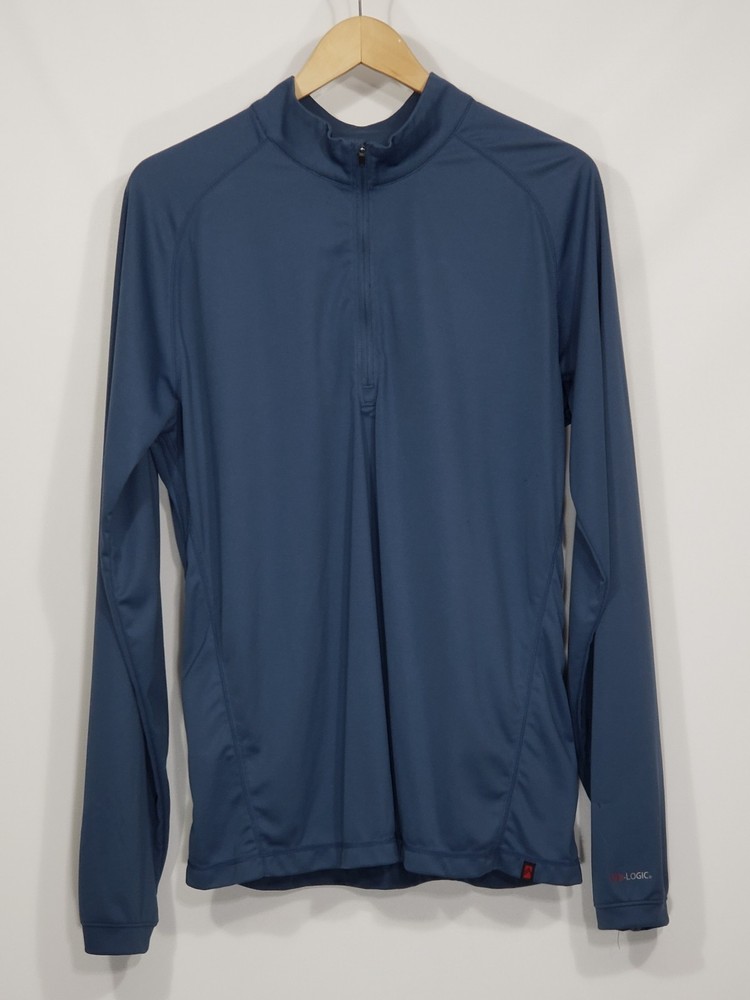 Alpine Design Dri-Logic Blue Layering Long Sleeve 1/4 Zip Shirt Men's Large