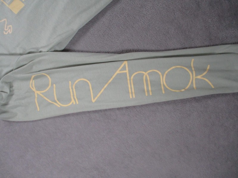 Roark Run Amok Shirt Mens Medium Green Follow The Stream Graphic Long Sleeve gallery