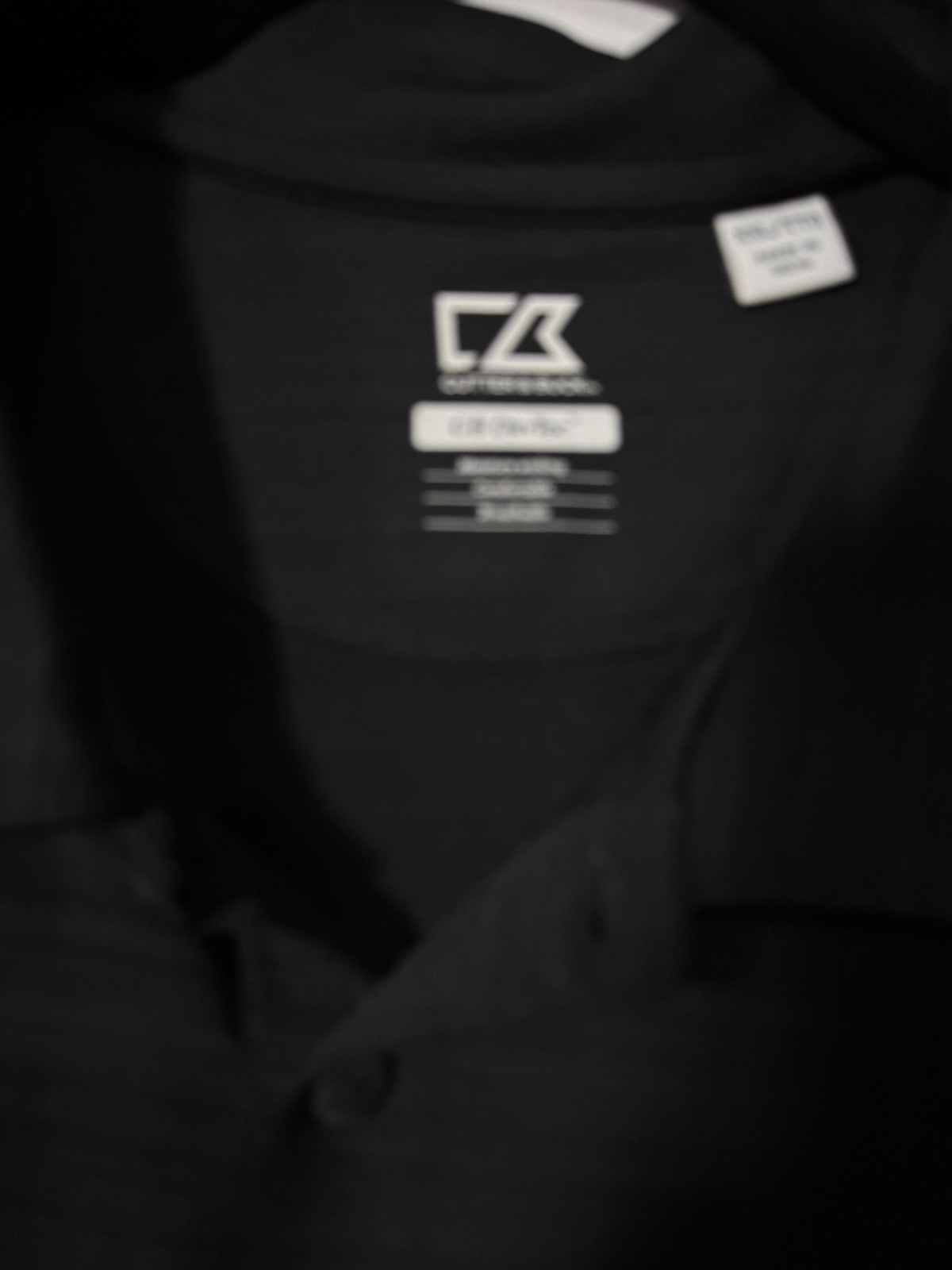 NWT XXL Cutter & Buck Dry-Tec Solid Black Polo THE BARCLAYS Logo on the chest! gallery