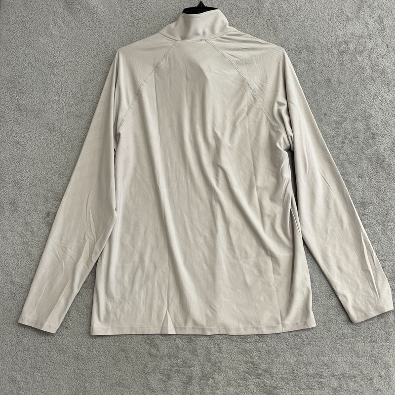 Gerry Men's M Active Quarter Zip Pullover Long Sleeve Shirt Light Gray i1750 gallery