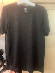 Mens Athletic DriWorks Short Sleeve Shirt – Black – Size XL (46-48)
