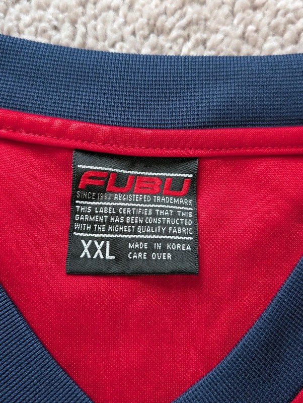 Vintage Fubu Athletics Uptown Jersey Mens XXL V-Neck AOP 1992 Streetwear Y2K 90s gallery