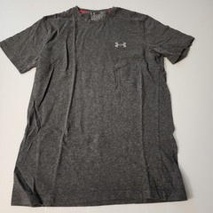 Under Armour HeatGear T-Shirt Mens Small Gray Logo Athleisure Workout