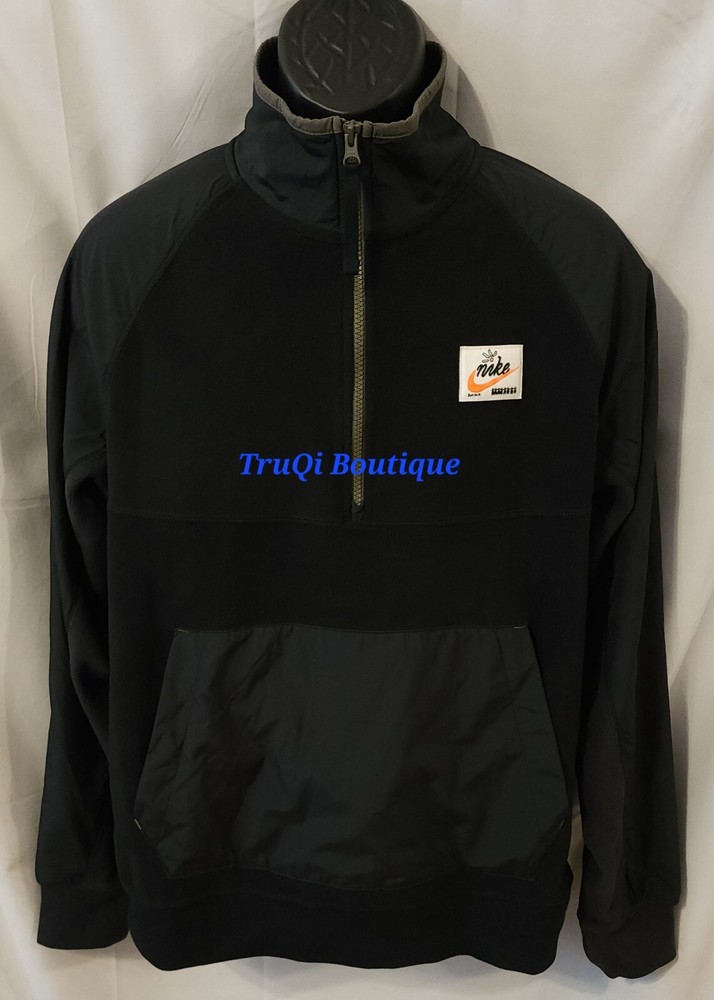 Nike Sportswear 1/2 Zip Pullover Fleece Off Noir size MEDIUM