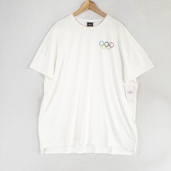 The Olympic Collection Active Shirt Adult 2XL White Polyester Stretch Fitness **