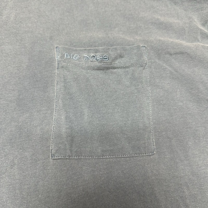 Big Dogs Long Sleeve Shirt Mens 2XL Blue Crew Neck Pullover Chest Pocket gallery