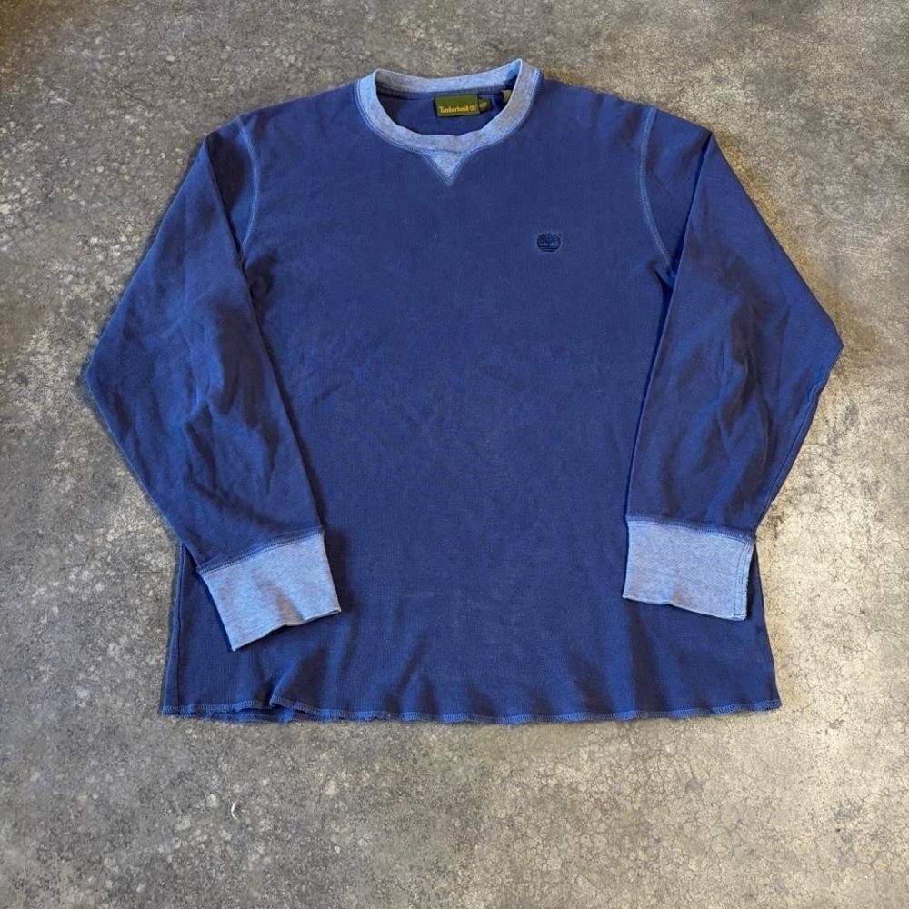 2000s timberland navy knit thermal