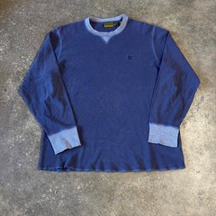 2000s timberland navy knit thermal
