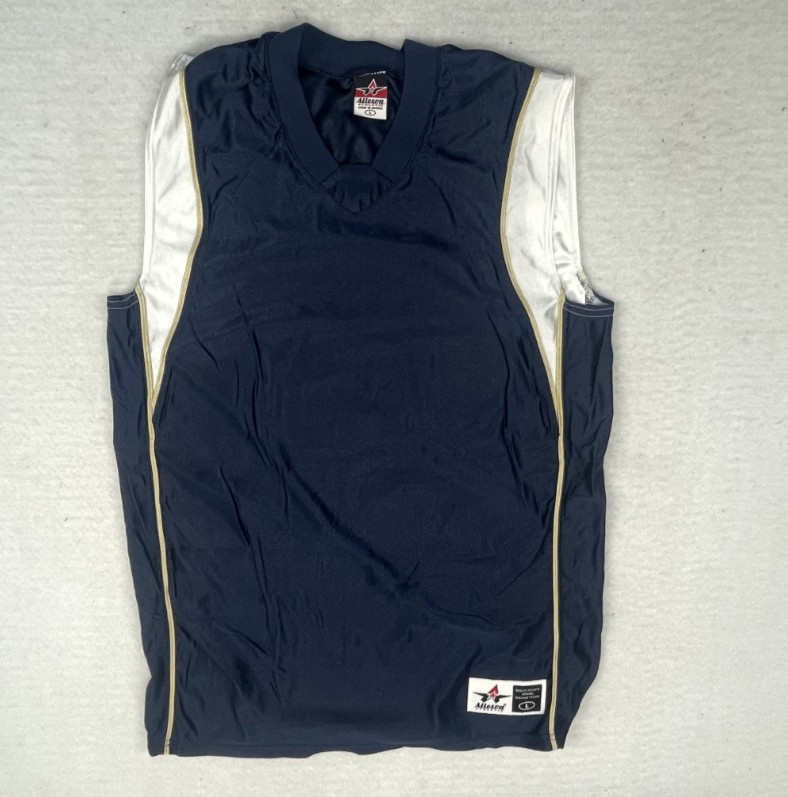basketball jersey vintage pro quality Navy Gold white Large sku#5 gallery