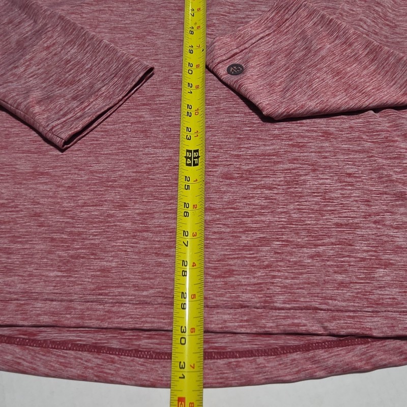 GRAHAM LUXE Men's 1/4 Zip Mock Neck Pullover Red Solid Long Sleeve Activewear XL gallery