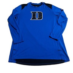Nike Blue Duke Devils NCAA Elite Dri-Fit Long Sleeve Tight Fit Shirt Mens Large