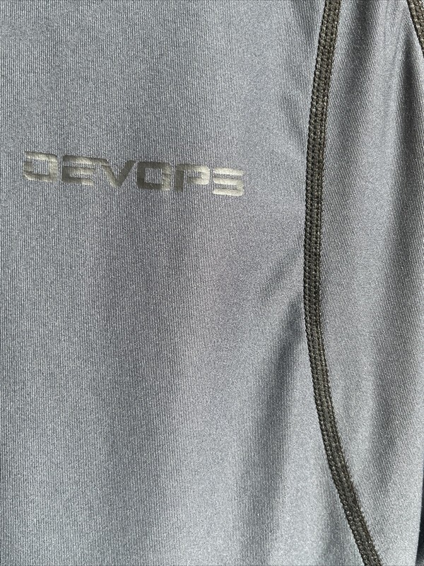 Devops Mens Navy Blue Long Sleeve Compression Shirt Size Large Workout Gear gallery