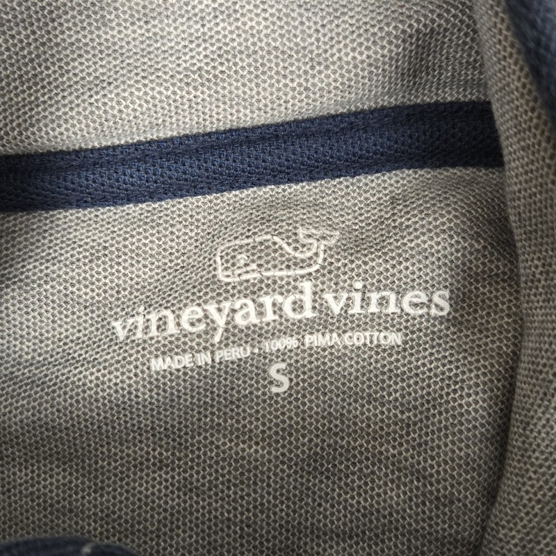 Vineyard Vines Pullover Mens Small Notre Dame 1/4 Zip Pima Peru Navy Blue Green gallery