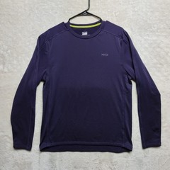 Hind Men’s Running Purple Long Sleeve Shirt Large Cold Weather Polyester Spandex