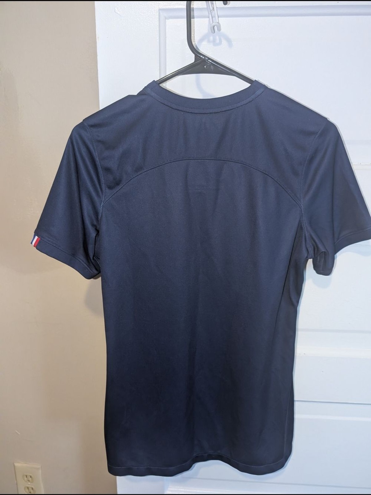 Nike Navy Paris stadium Football/Soccer Jersey with White and Red Center Stripe gallery