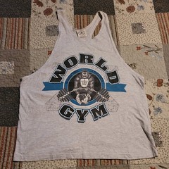 Vintage World Gym Gorilla Official Licensed Grey Tank Top Mens Size Large