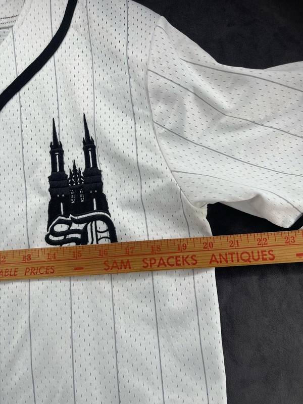 Rare SVDDEN DEATH SD Baseball Jersey White Black Mesh Embroidered Size M gallery