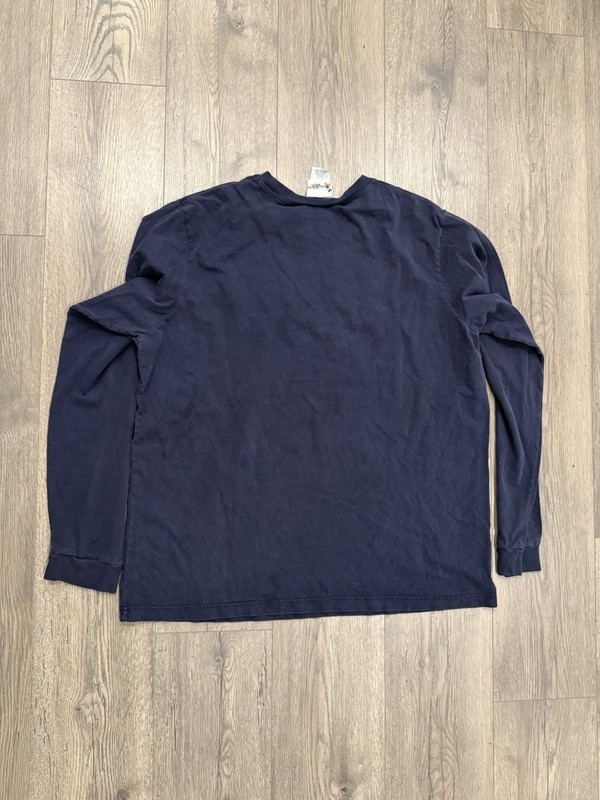 Vintage Disney Grumpy Embroidered Long Sleeve T-shirt Mens XL Navy gallery