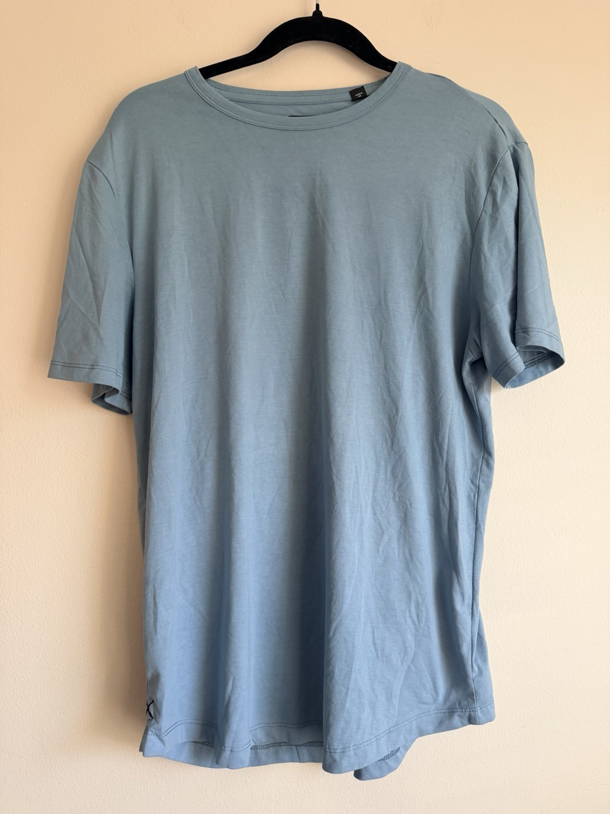 Cuts Clothing Classic Curve Hem Blue Short Sleeve Mens T Shirt Size M Medium gallery