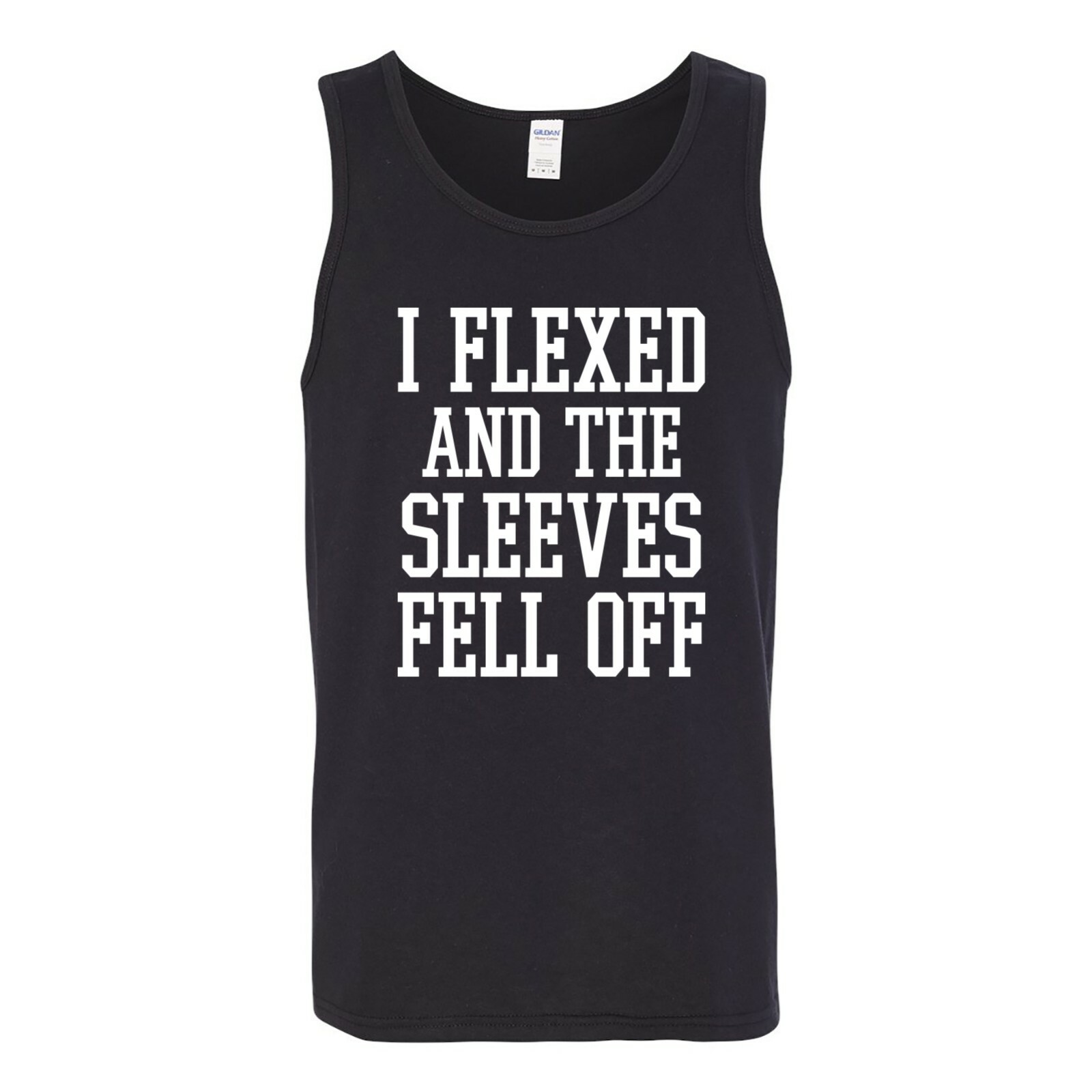 I Flexed and The Sleeves Fell Off - Funny Workout Gym Humor Mens Tank Top gallery
