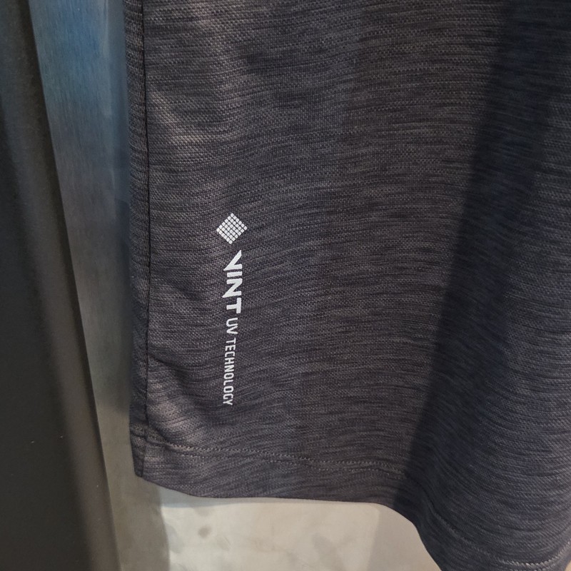 Anetik UPF 30+ Performance T-Shirt Heathered Gray Logo Crew Neck Short Sleeve M gallery