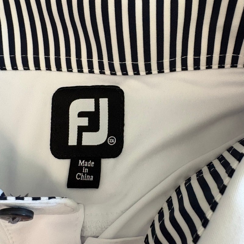 FootJoy Men's White Lisle Polo Shirt Napa Valley Coniglio Wines Size XXL Golf gallery