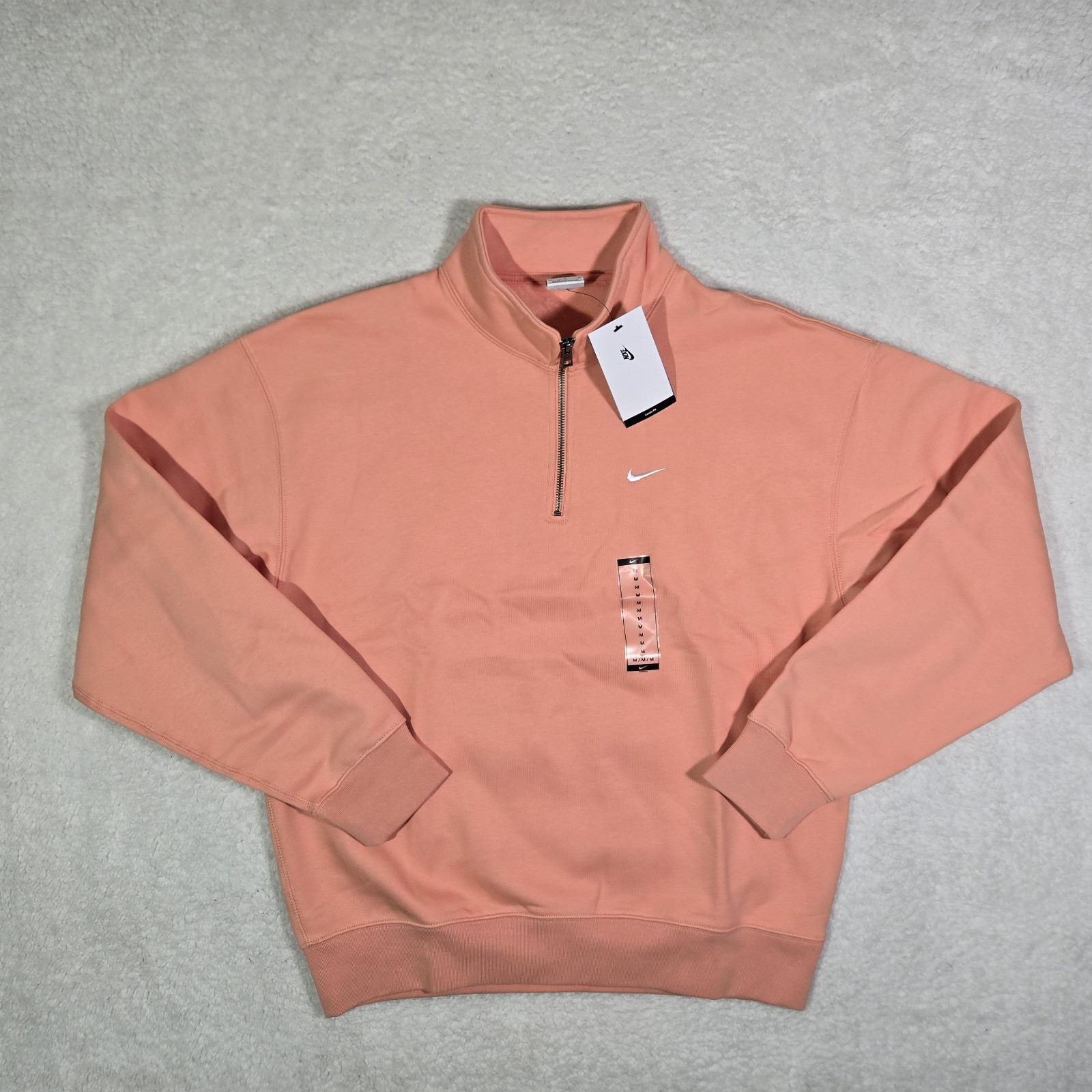 Nike Solo Swoosh Mens Medium Fleece Quarter-Zip DQ5209-844 Heavyweight Jacket M gallery