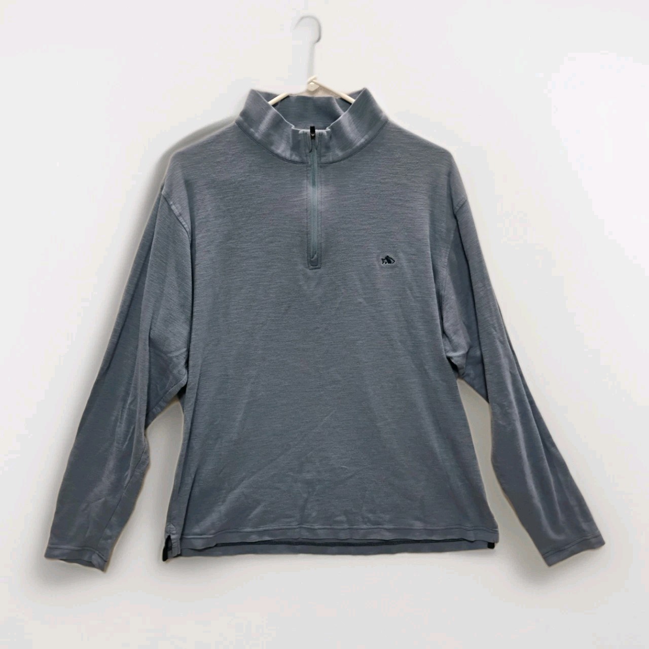 Fish Hippie Quarter Zip 1/4 Long Sleeve Shirt Mens Large Blue gallery