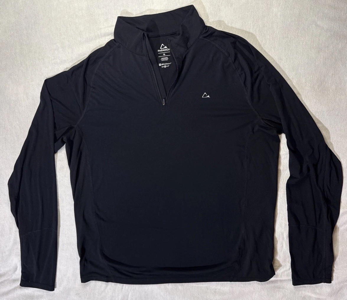 Paradox Base Layer Shirt Size XL DriRelease Black Merino Wool Blend 1/4 Zip gallery