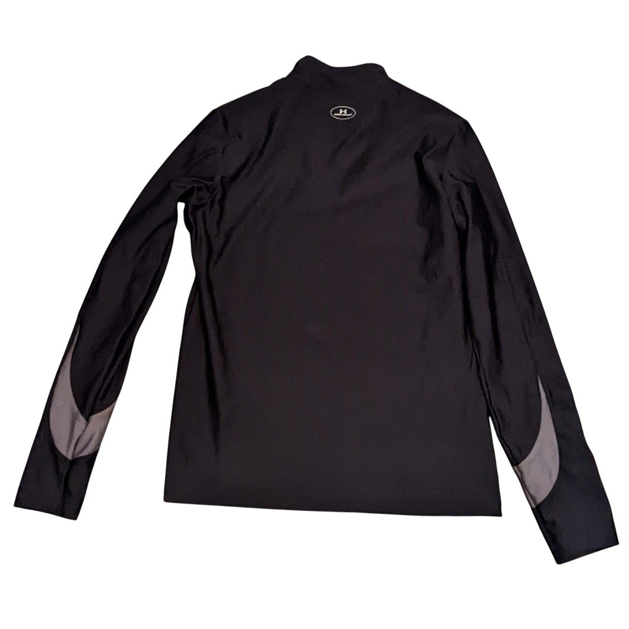 Under Armour Mens XL Black Grey Quarter Zip Pullover Long Sleeve Shirt VREL626 gallery