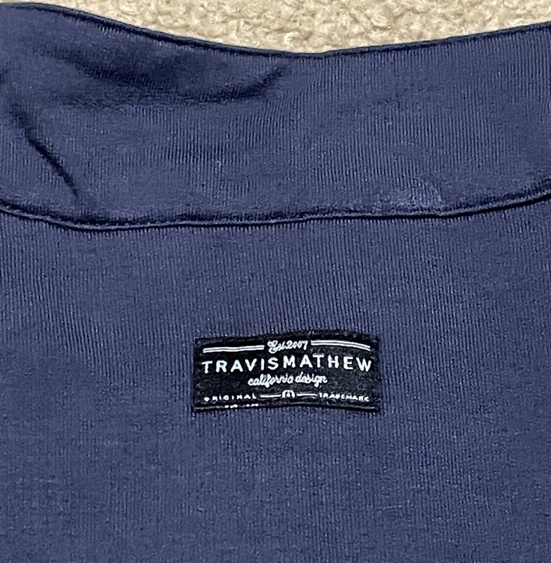 Travis Mathew Newport Fleece Jacket Men L Blue Stretch Full Zip Golf (Logo) NWT gallery