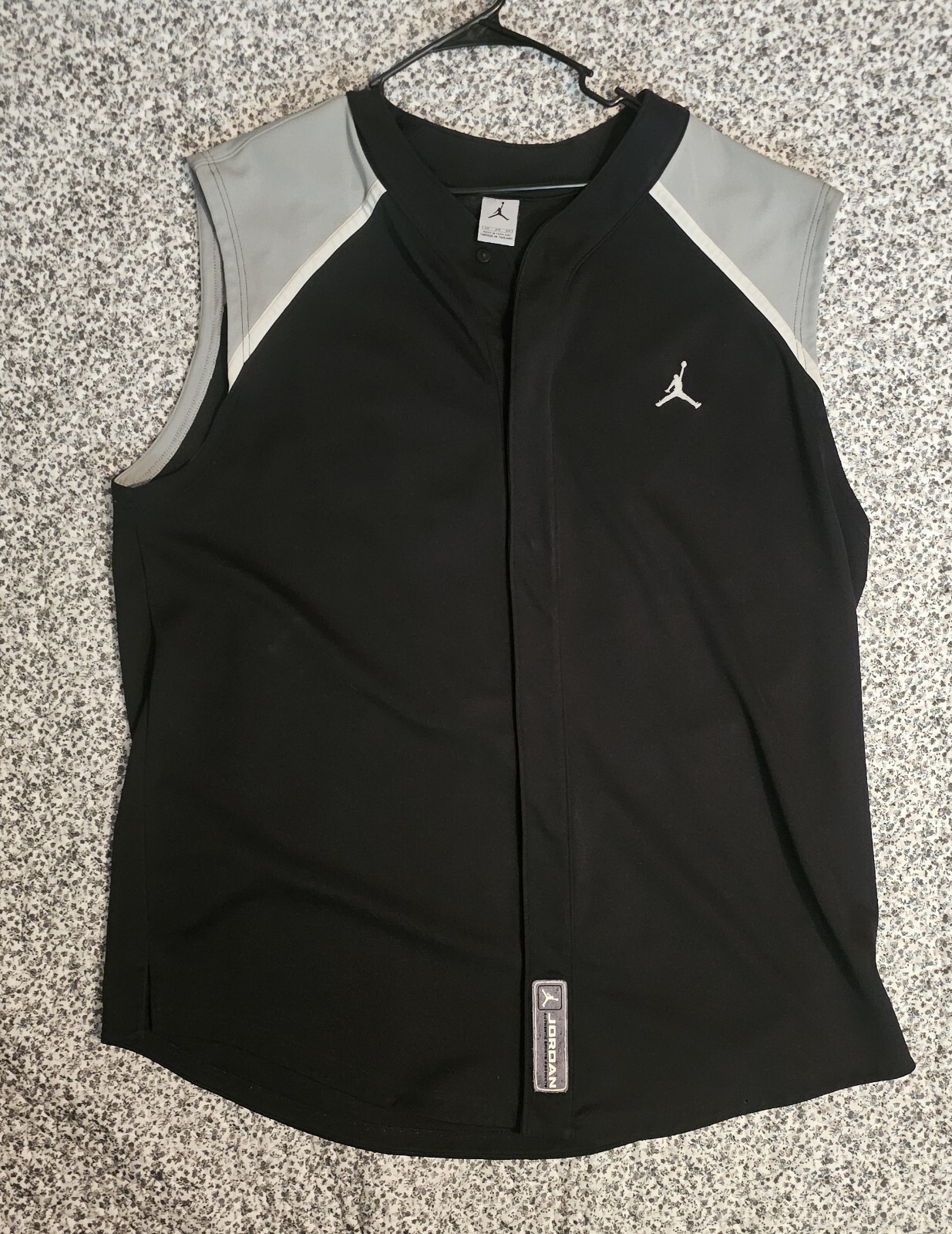 Vintage Air Jordan Embroidered Sleeveless Basketball Baseball Jersey Size gallery