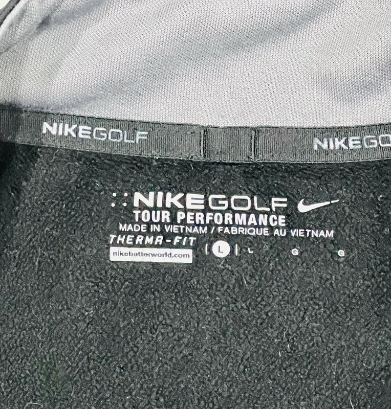 Nike Golf Quarter Zip Tour Perfomance Therma Fit Pullover Jacket Mens L Black gallery