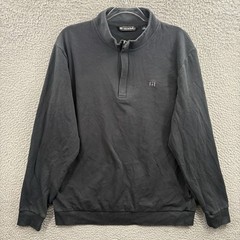 Travis Mathew Pullover Mens Extra Large Black Cloud Quarter Zip Long Sleeve Golf